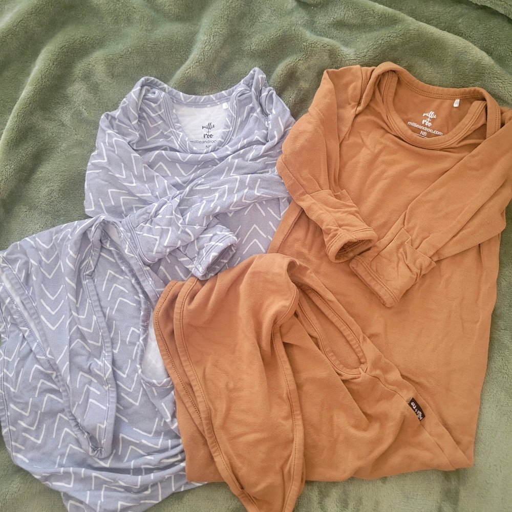 Blue and Copper Knotted Gowns Millie + Roo